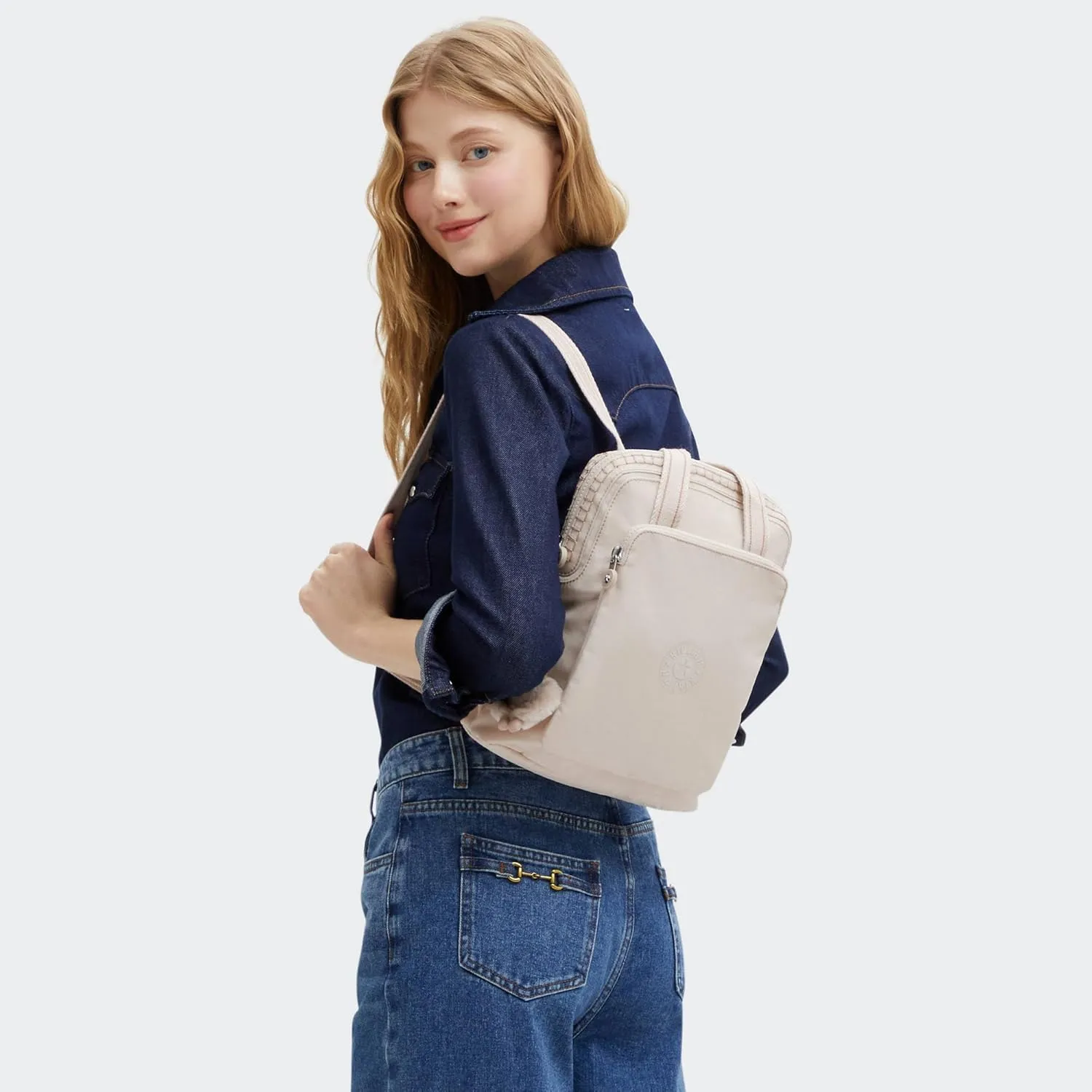 Kipling Women’s Kazuki S Convertible Backpack, Lightweight, Minimal, Nylon Laptop Backpack