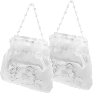 Kisangel Elegant Bridal Bridesmaid Drawstring Bags Wedding Favor Money Purse Souvenir Tote Bag Set