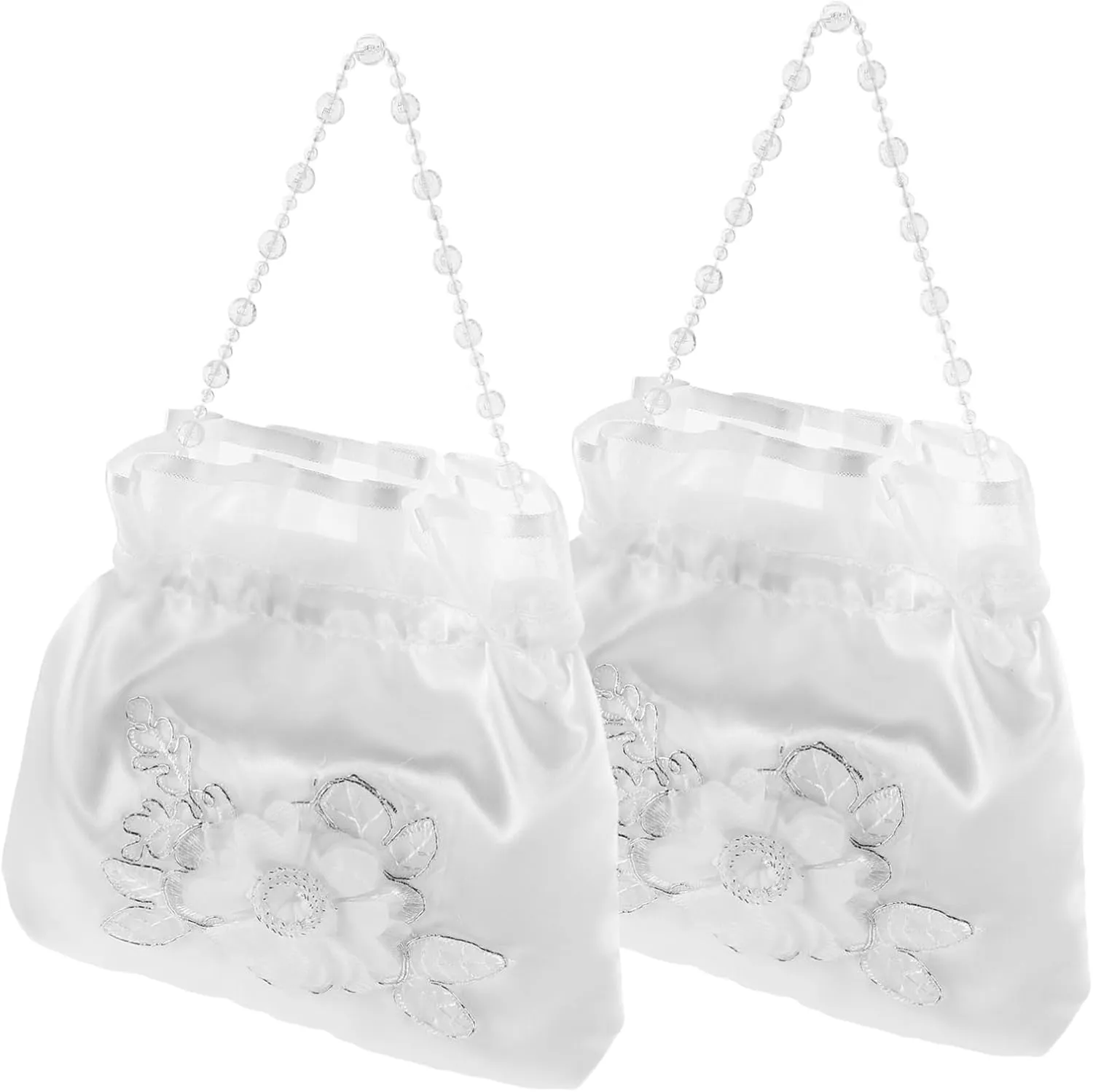 Kisangel Elegant Bridal Bridesmaid Drawstring Bags Wedding Favor Money Purse Souvenir Tote Bag Set
