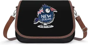Kiwi Bird New Zealands Flag Crossbody Bags for Women Trendy Shoulder Satchel Purses Messenger Bag