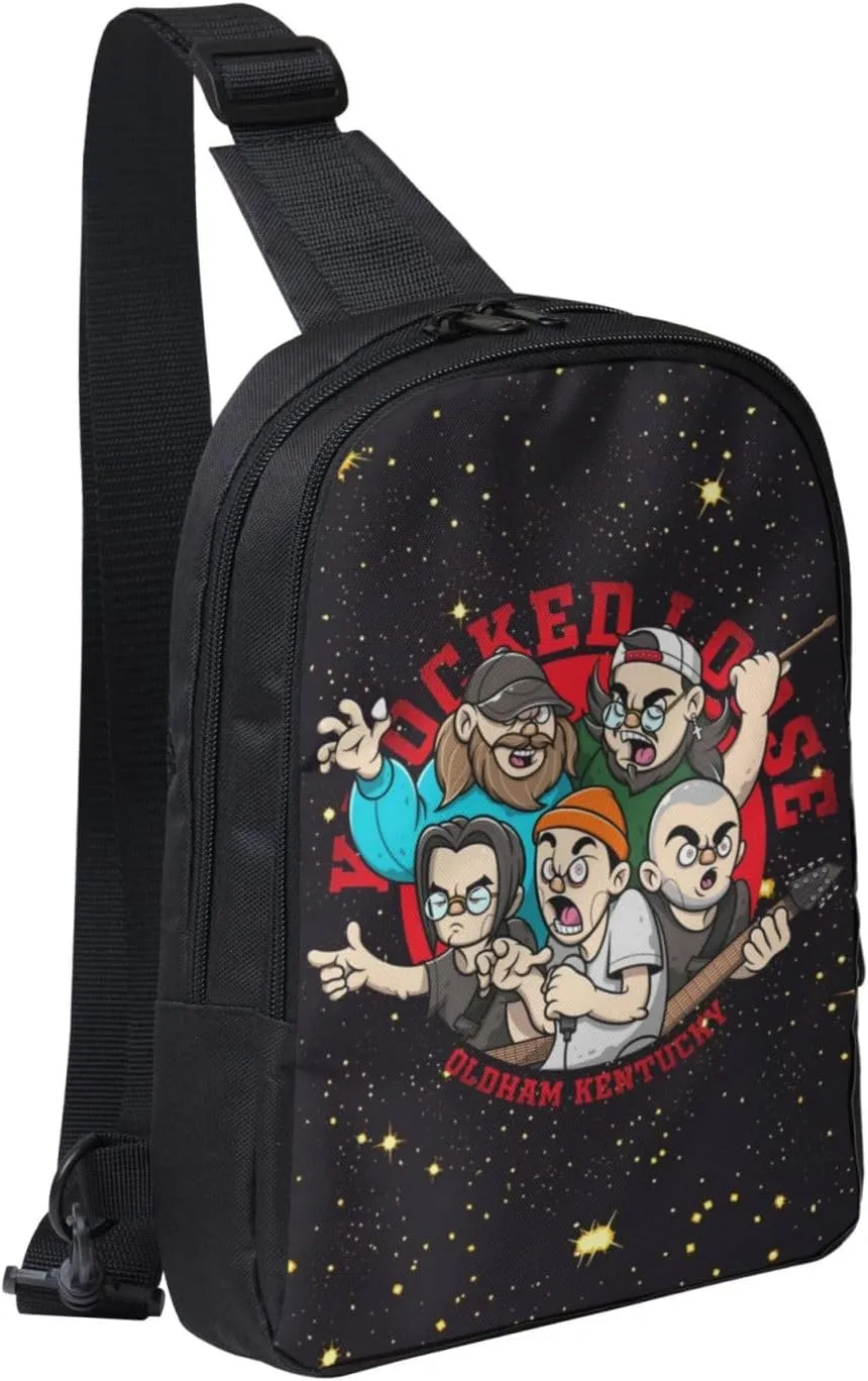 Knocked Music Loose Crossbody Bags for Women Men, Travel Hiking Sling Bag, Lightweight Handbag, Chest Purse Backpack