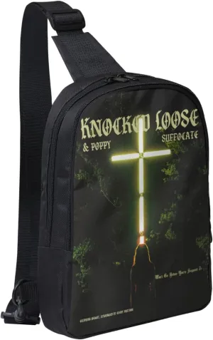 Knocked Music Loose Crossbody Bags for Women Men, Travel Hiking Sling Bag, Lightweight Handbag, Chest Purse Backpack