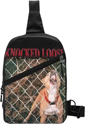 Knocked Music Loose Foldable Crossbody Sling Bags Shoulder Chest Backpack Lightweight Handbag for Cycling Hiking