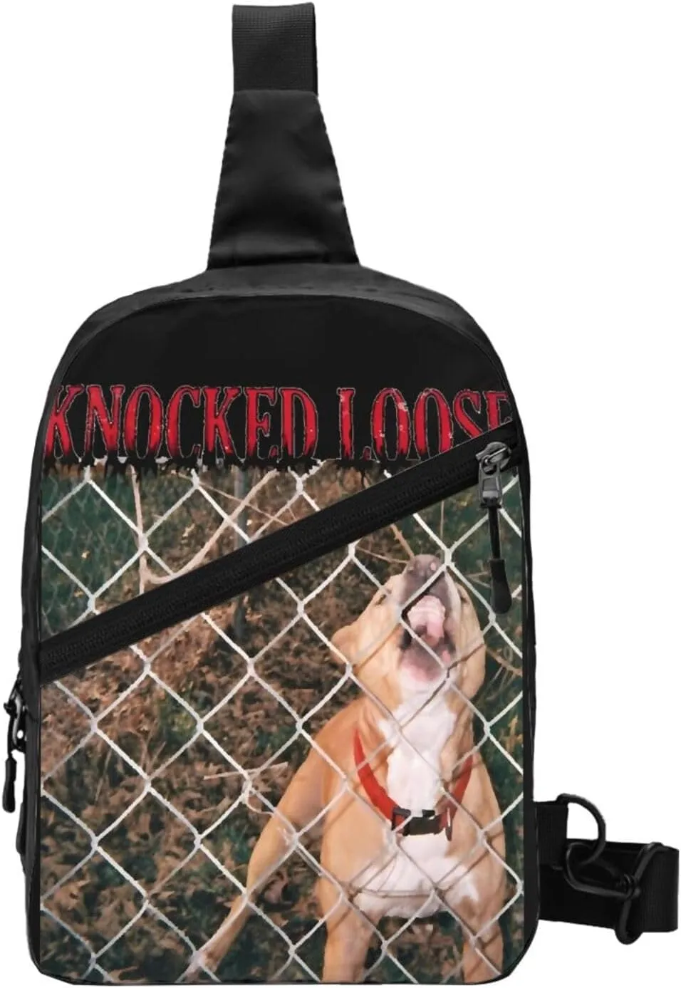 Knocked Music Loose Foldable Crossbody Sling Bags Shoulder Chest Backpack Lightweight Handbag for Cycling Hiking