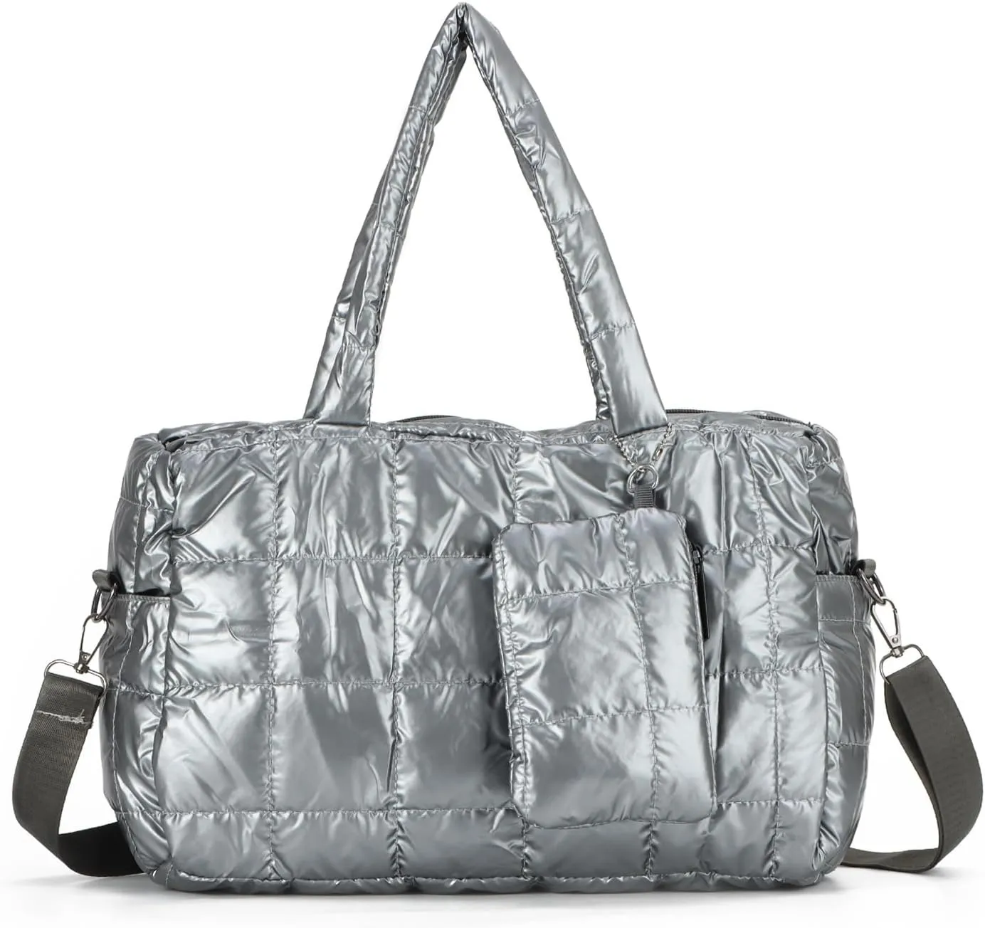 KUANG! Puffer Tote Bag for Women Cotton Quilted Puffy Handbag Satchel Purse for Travel Purse
