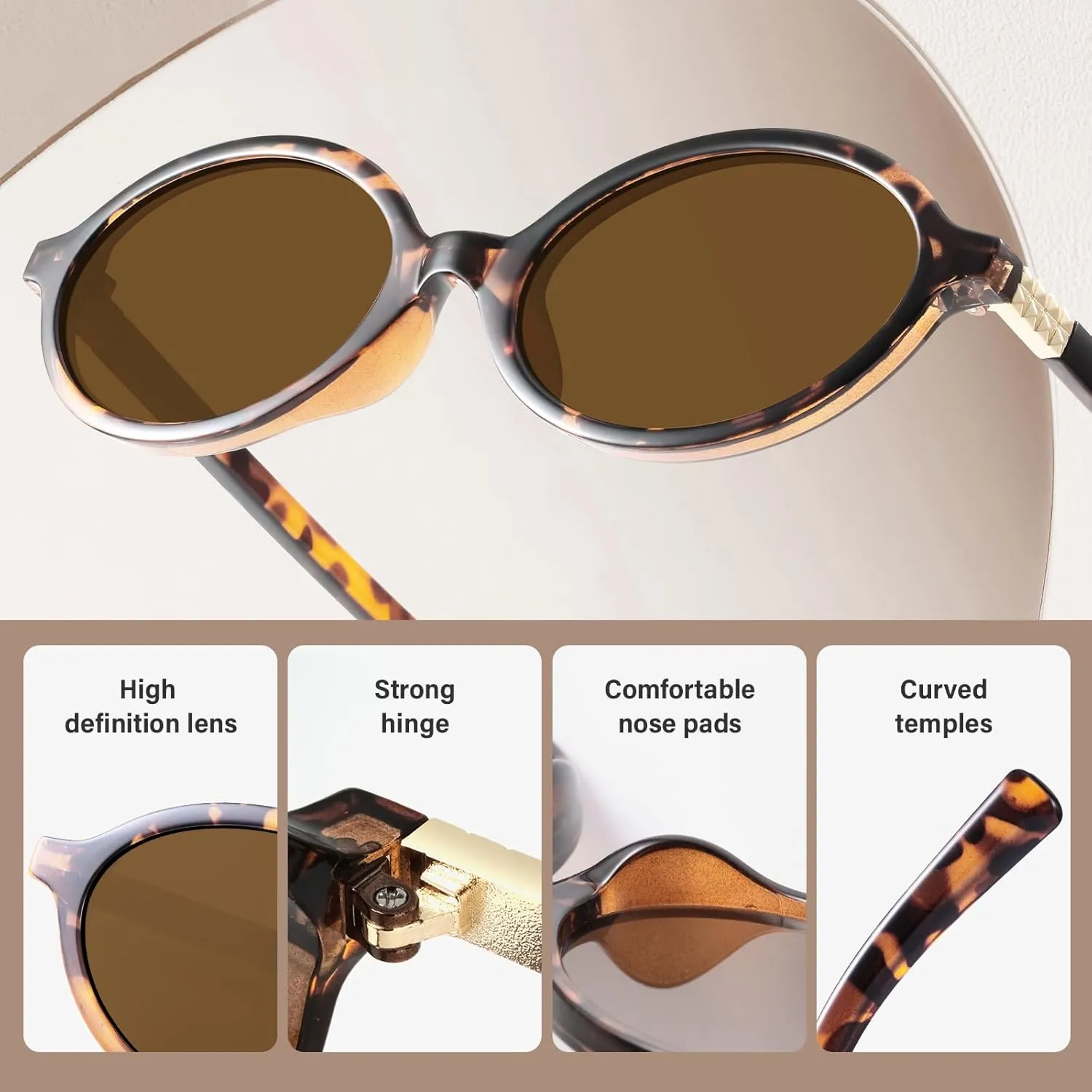 KUGUAOK Retro Oval Sunglasses for Women Trendy Small Frame 90s Sun Glasses UV Protection Y2k Fashion Shades
