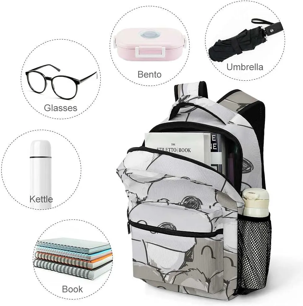 Kuizee Travel Laptop Backpack Business Daypack Work Bookbag Cute Koala Durable iPad Tablet School College Book Bags Casual Bags for Men and Women