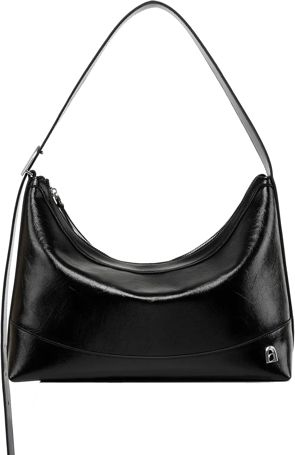 LA FESTIN Leather Tote Bag for Women: Large Shoulder Purses with Wide Strap-Hobo Style Women's Crossbody Bag with Zipper