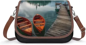 Lake Bled Slovenia Church on The Island Crossbody Bags for Women Trendy Shoulder Satchel Purses Messenger Bag