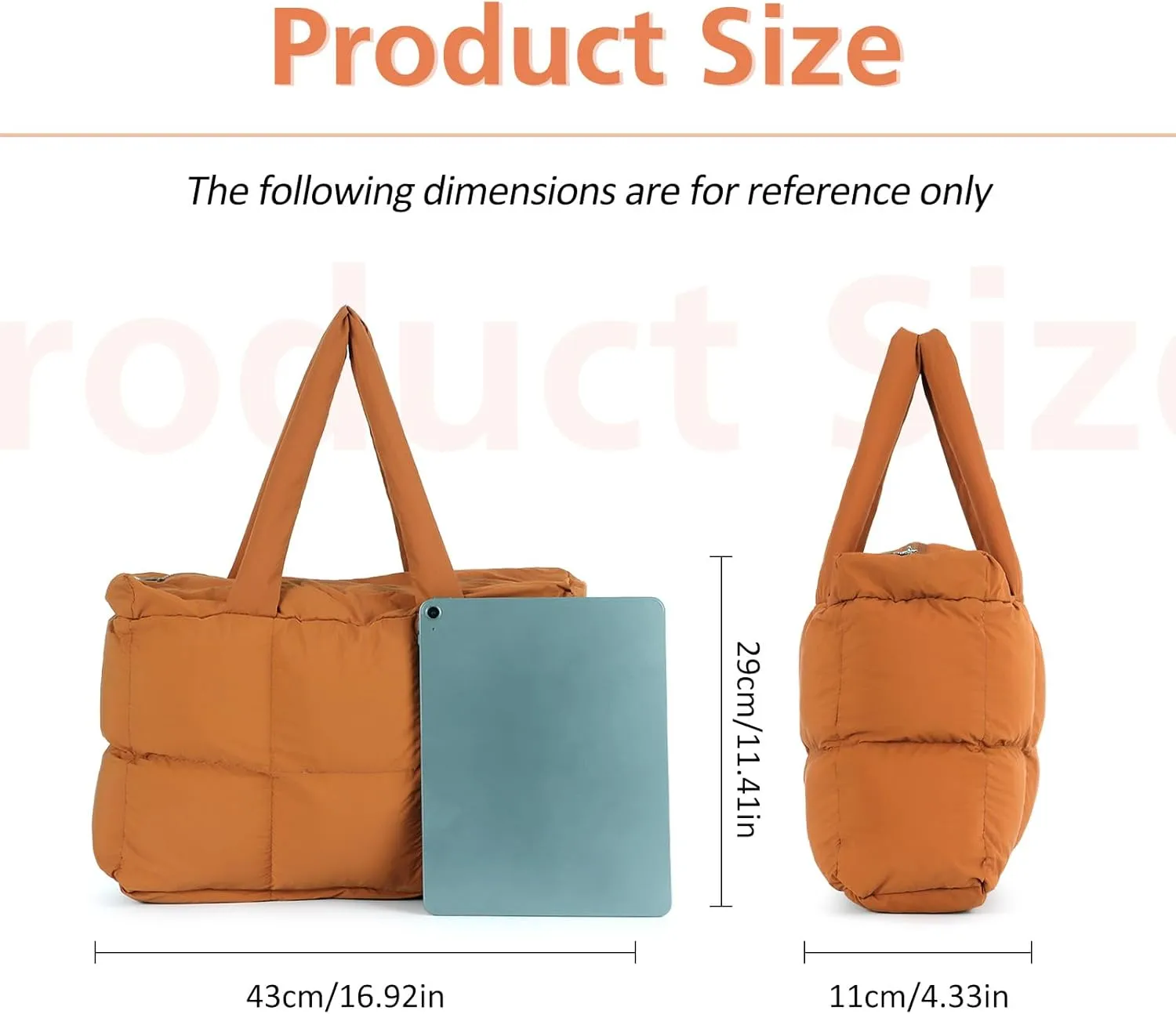 Lanpet Puffer Tote Bag for Women,Large Quilted puffy Padded Handbags Lightweight Shoulder Bags for Travel Gym Shopping Work