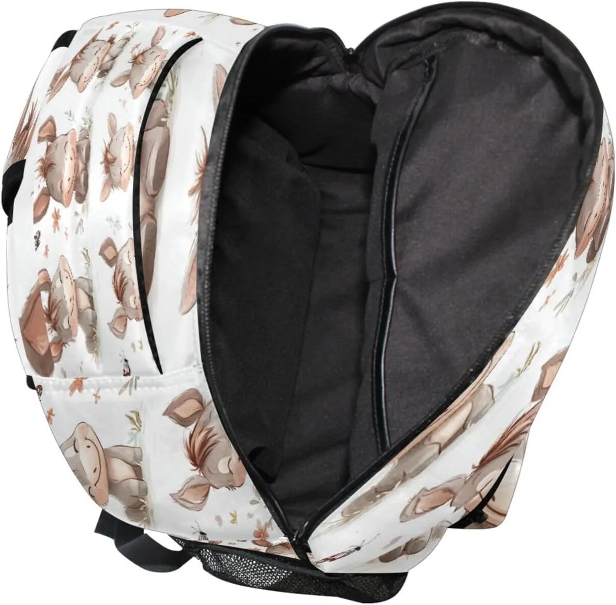 Laptop Backpack for Men and Women Waterproof Business Work Bag with Chest Strap Gift Men & Women Cute Donkey White