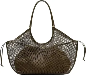 Large Mesh Hobo for Women Summer Beach Bag with Inner Bag Large Tote Elegant Purses for Vacation Travel
