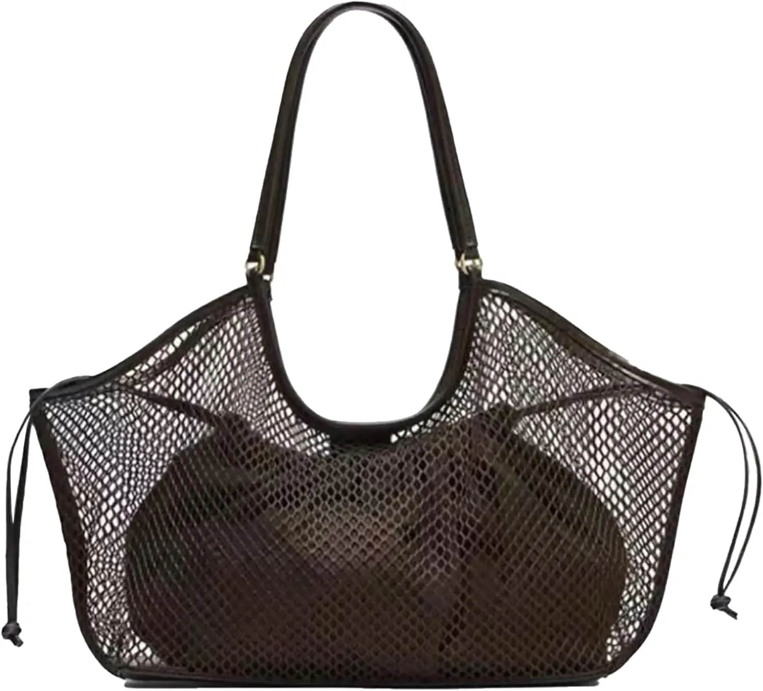 Large Mesh Hobo for Women Summer Beach Bag with Inner Bag Large Tote Elegant Purses for Vacation Travel