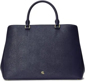 Lauren Ralph Lauren Crosshatch Leather Large Hanna Satchel