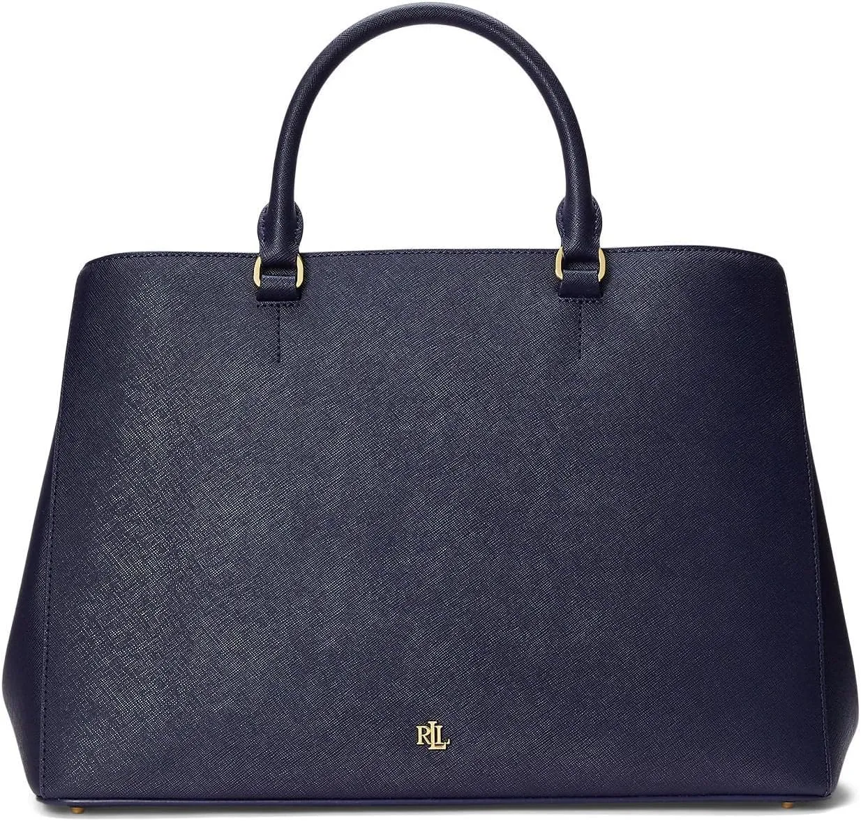 Lauren Ralph Lauren Crosshatch Leather Large Hanna Satchel