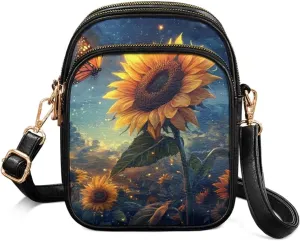 Leather Crossbody Bags for Women Crossbody Sling Bags for Women Cell Phone Bag Wallet Purses Adjustable Strap