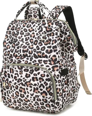 Leopard Lunch Backpack Laptop Backpack for Women, Girls School Backpack College Bookbags Travel Backpack