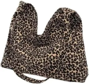 Leopard Print Tote Bag Shoulder Bag Soft & Lightweight Large Tote Purse Handbag Travel Satchel Gift for Women