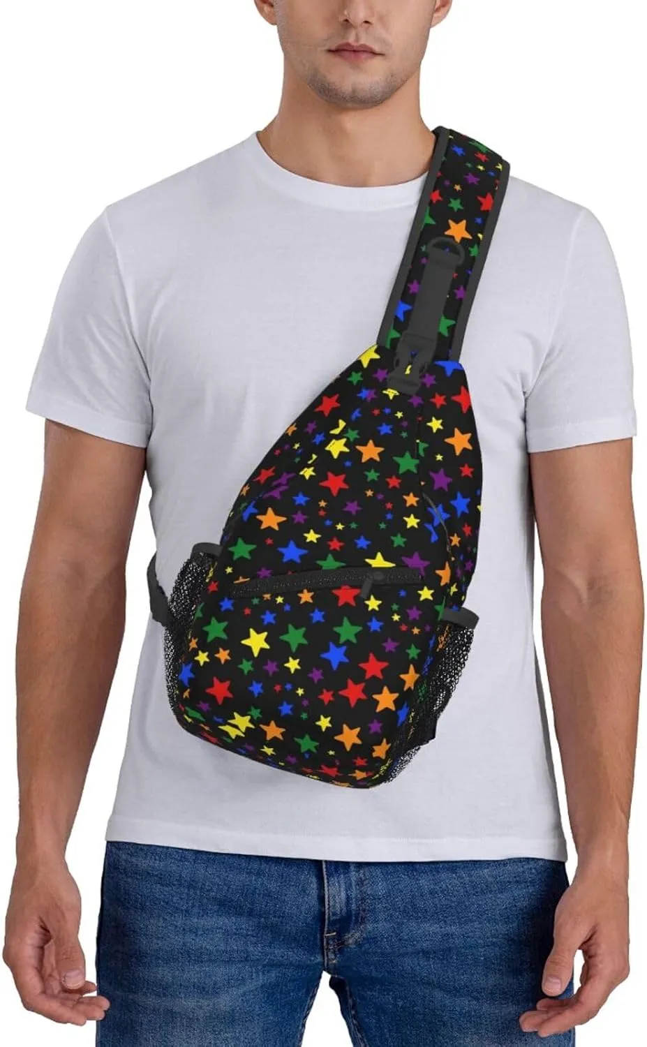 LGBT Gay Pride Sling Backpack,Fashion Shoulder Bags Adjustable Crossbody Chest Bag Travel Hiking Daypack