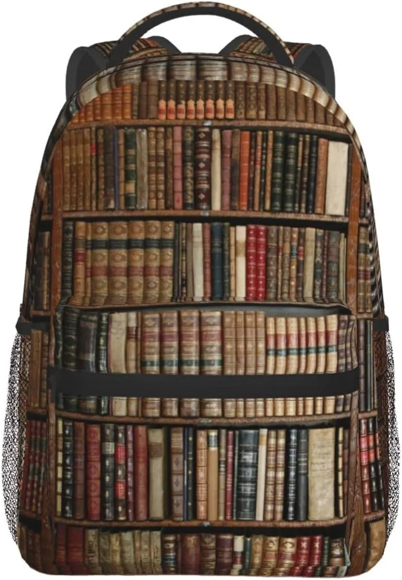 Library Book Backpack,Cute Bookbags Laptop Bag Shoulder Bags Travel Hiking Camping Daypack for Men Women