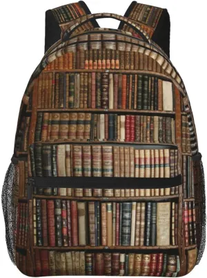 Library Book Backpack,Cute Bookbags Laptop Bag Shoulder Bags Travel Hiking Camping Daypack for Men Women