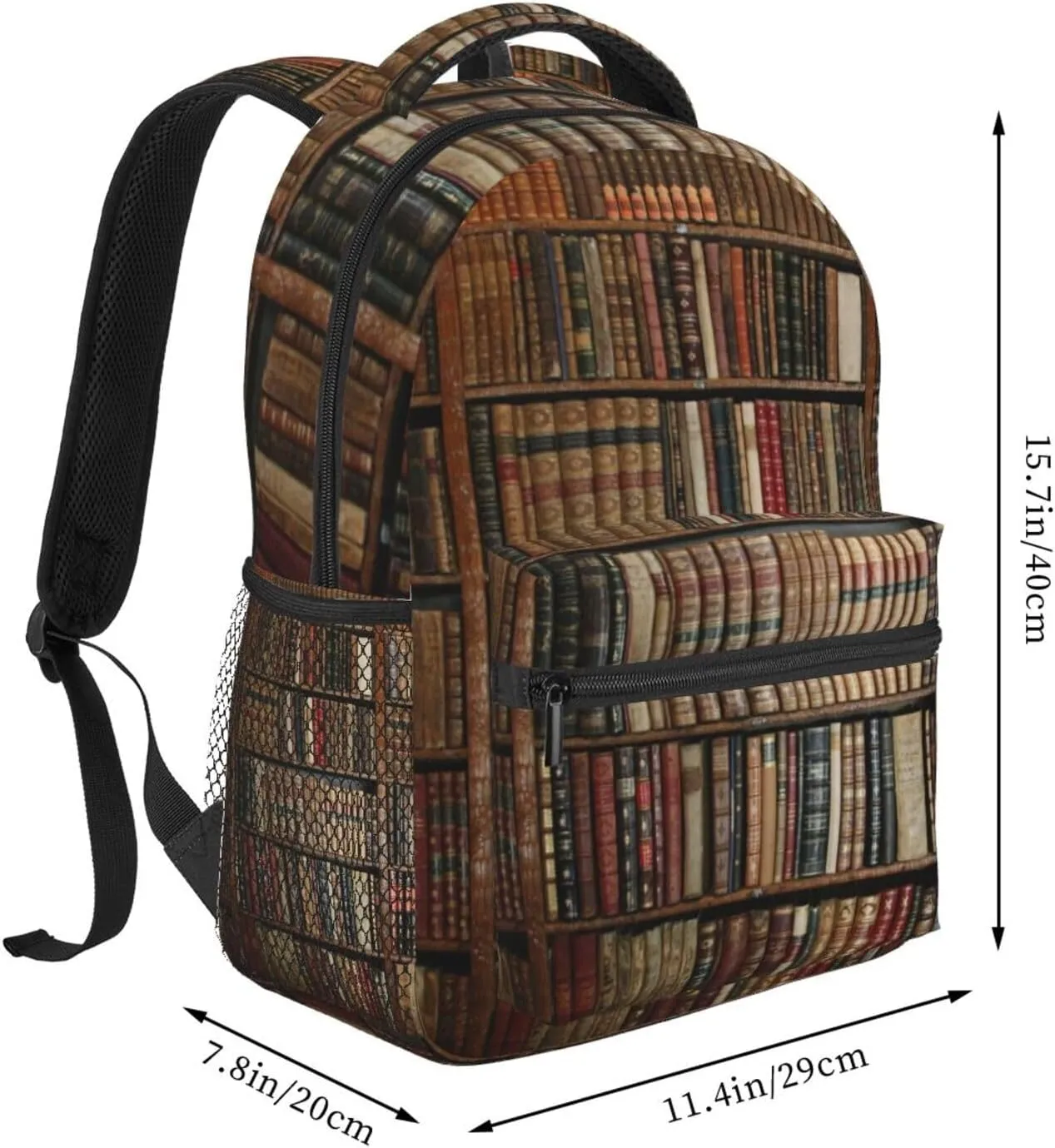 Library Book Backpack,Cute Bookbags Laptop Bag Shoulder Bags Travel Hiking Camping Daypack for Men Women