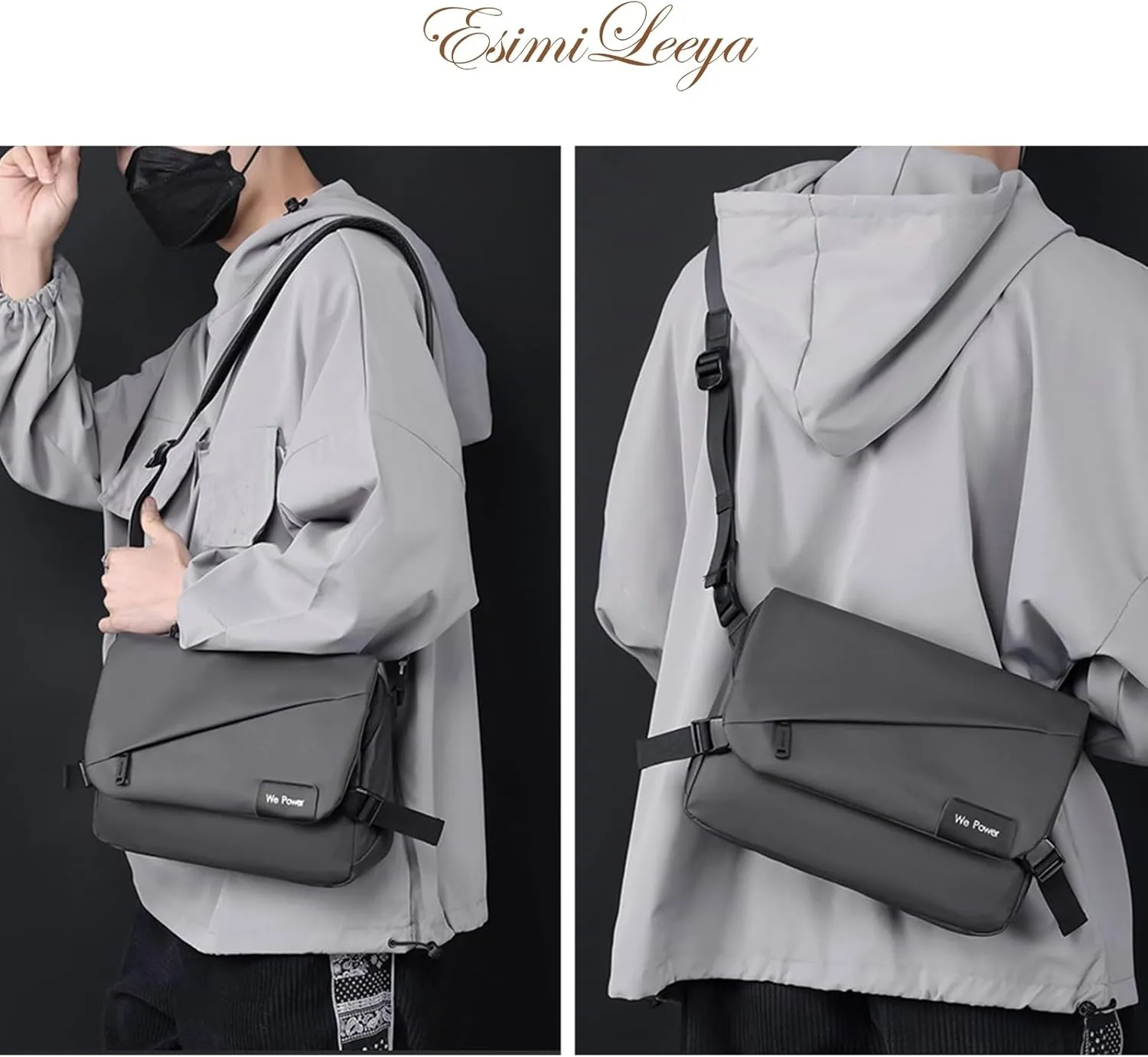 Lightweight Mens Messenger Bag Crossbody Waterproof Sling Shouler Bag for Men
