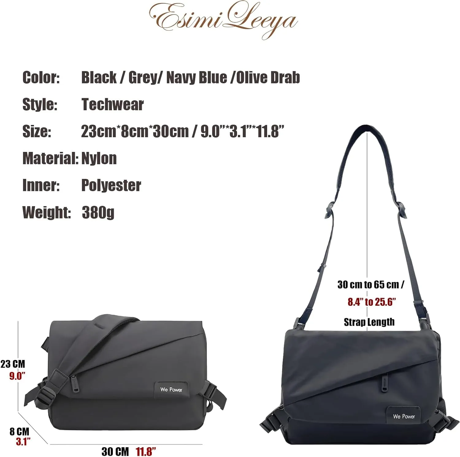 Lightweight Mens Messenger Bag Crossbody Waterproof Sling Shouler Bag for Men