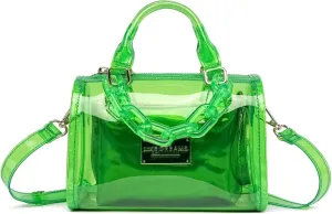 Like Dreams Holographic Purse for Women, Detachable Inner Pouch Crossbody Bag, Iridescent Top Handle Satchel