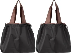 Lily queen Reusable Grocery Bags Colorful Washable Foldable Shopping Tote Bag Lightweight 2pcs
