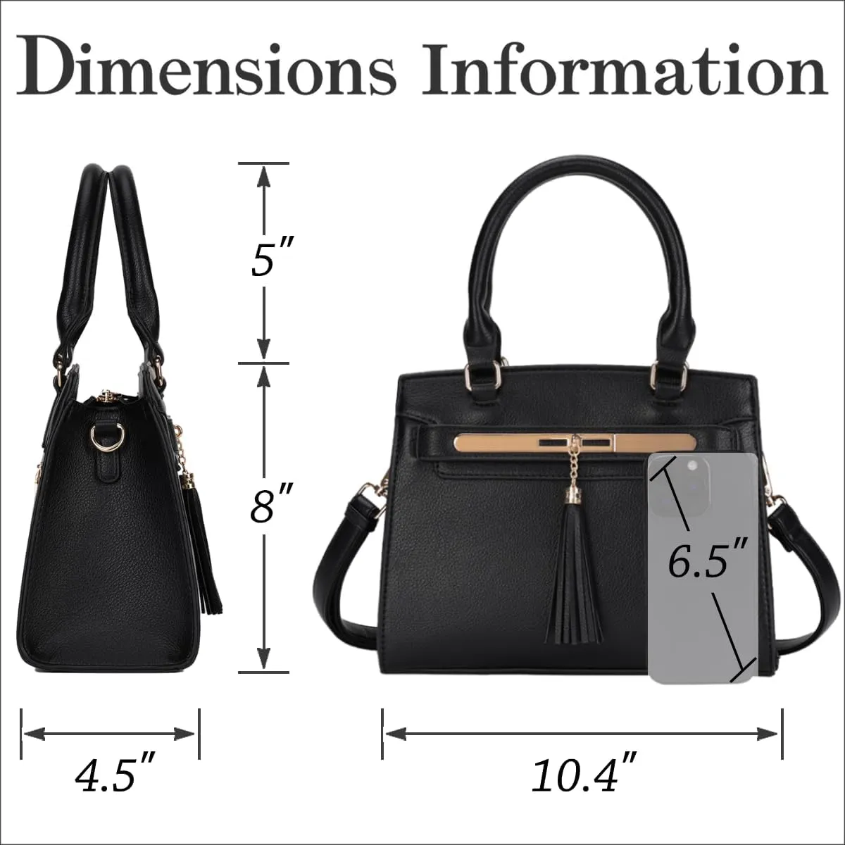 LJOSEIND Small Satchel Purses for Women - Fashionable Handbags, Top Handle Crossbody Bags with Adjustable Strap