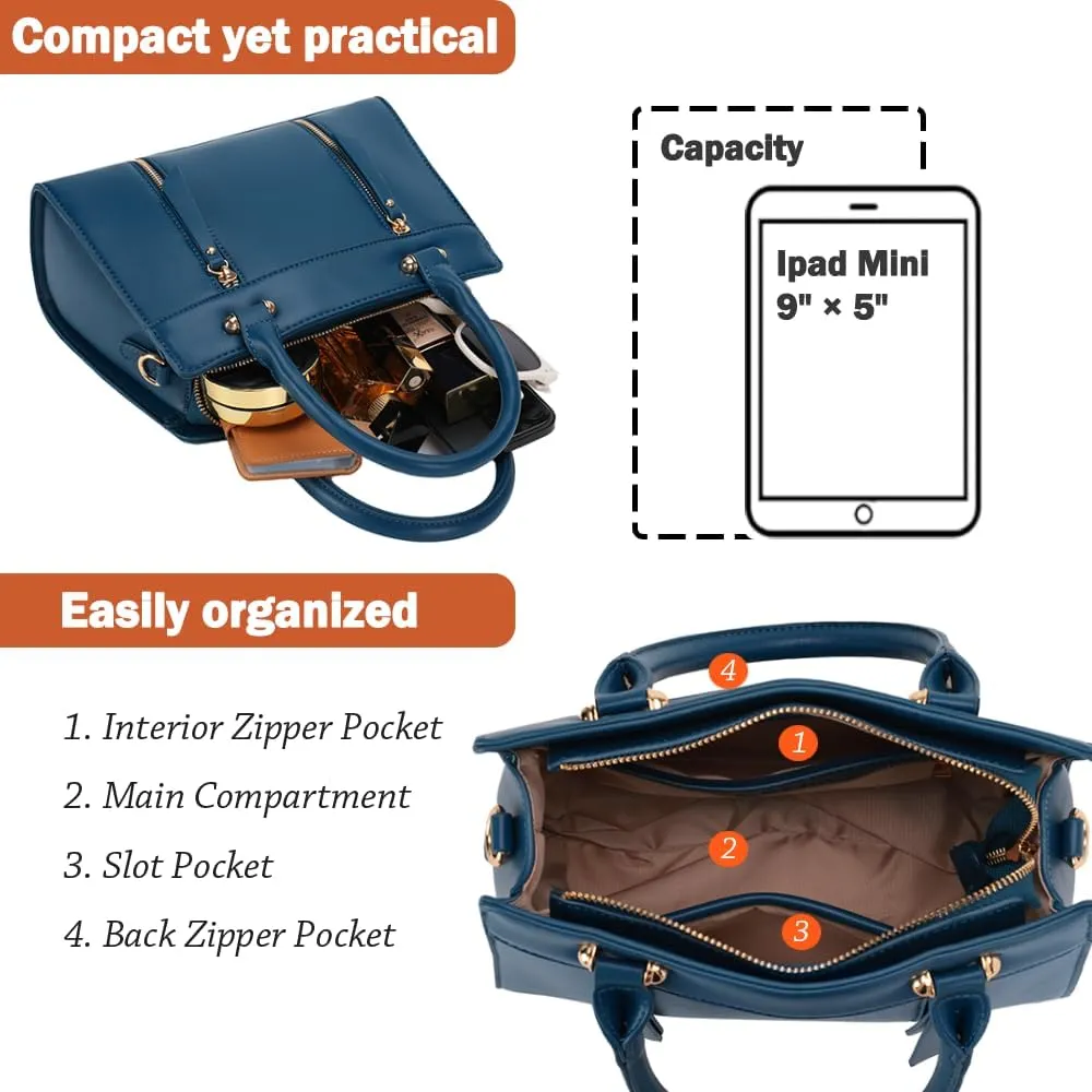 LJOSEIND Small Satchel Purses for Women - Fashionable Handbags, Top Handle Crossbody Bags with Adjustable Strap