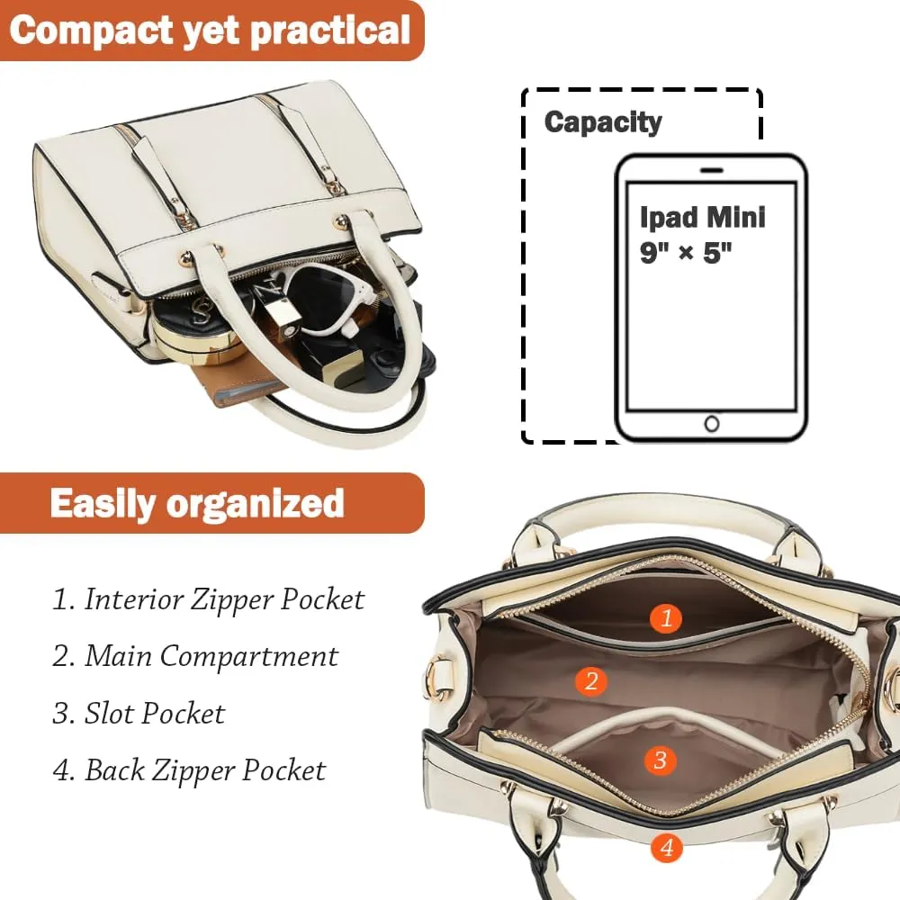 LJOSEIND Small Satchel Purses for Women - Fashionable Handbags, Top Handle Crossbody Bags with Adjustable Strap