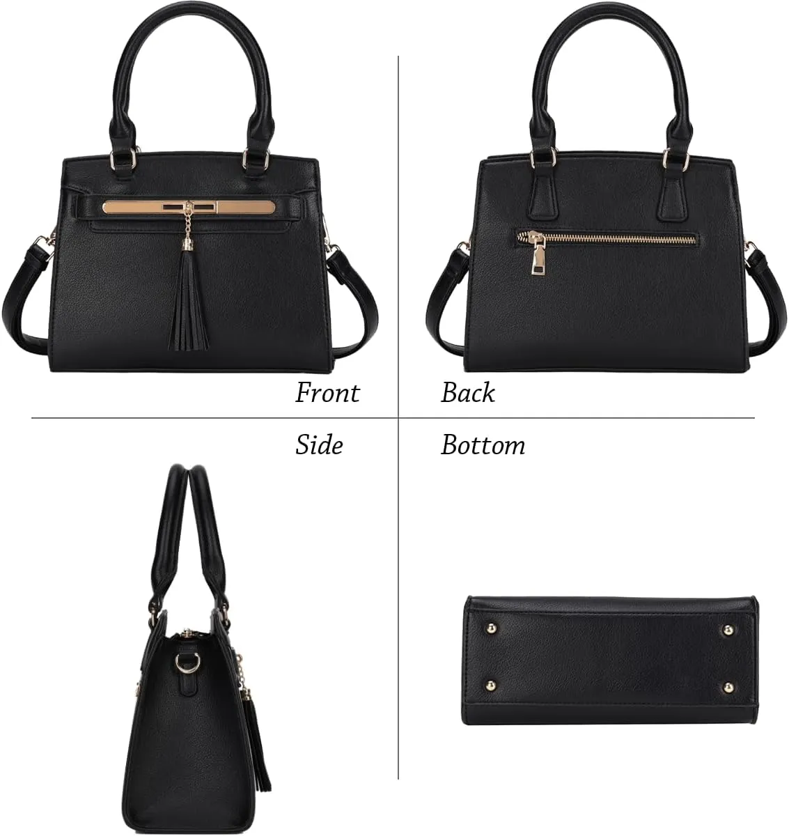 LJOSEIND Small Satchel Purses for Women - Fashionable Handbags, Top Handle Crossbody Bags with Adjustable Strap