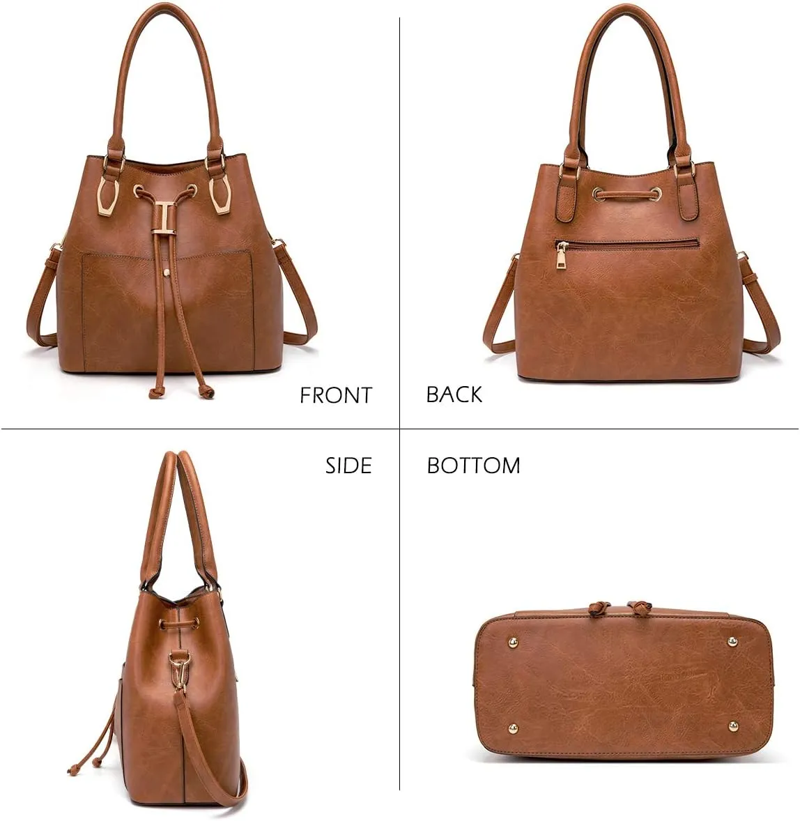 LJOSEIND Women’s Handbags Designer Hobo Bags Large Crossbody Bucket Bags Shoulder Satchel Purses