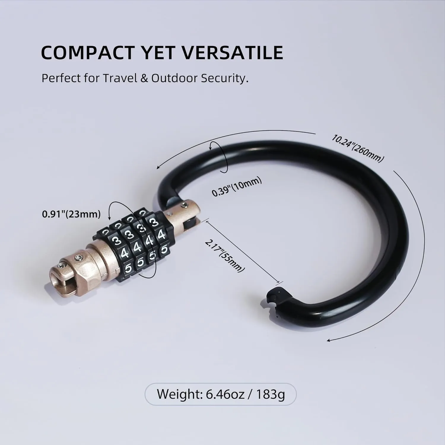 Locking Carabiner Heavy Duty, 4 inch 25KN D Ring, Large Climbing Carabiner Clip with Combination Lock, Gym Carbiner, Oval Caribiner, Triangle Carbineers for Hammock Hooks, Chain Link, Backpack Secure