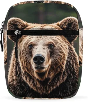 Lodge Bear Deer Oxford Cloth Ammo Crossbody Shoulder Bag Medic Bag Classic Small Messenger Crossbody Bag Unisex Classic Canvas Shoulder Bag for Women, Bookbag for Work