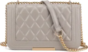 lola mae Crossbody Bags for Women Fashion Quilted Shoulder purse with Convertible Chain Strap Classic Satchel Handbag