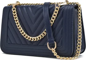 lola mae Crossbody Bags for Women Fashion Quilted Shoulder purse with Convertible Chain Strap Classic Satchel Handbag