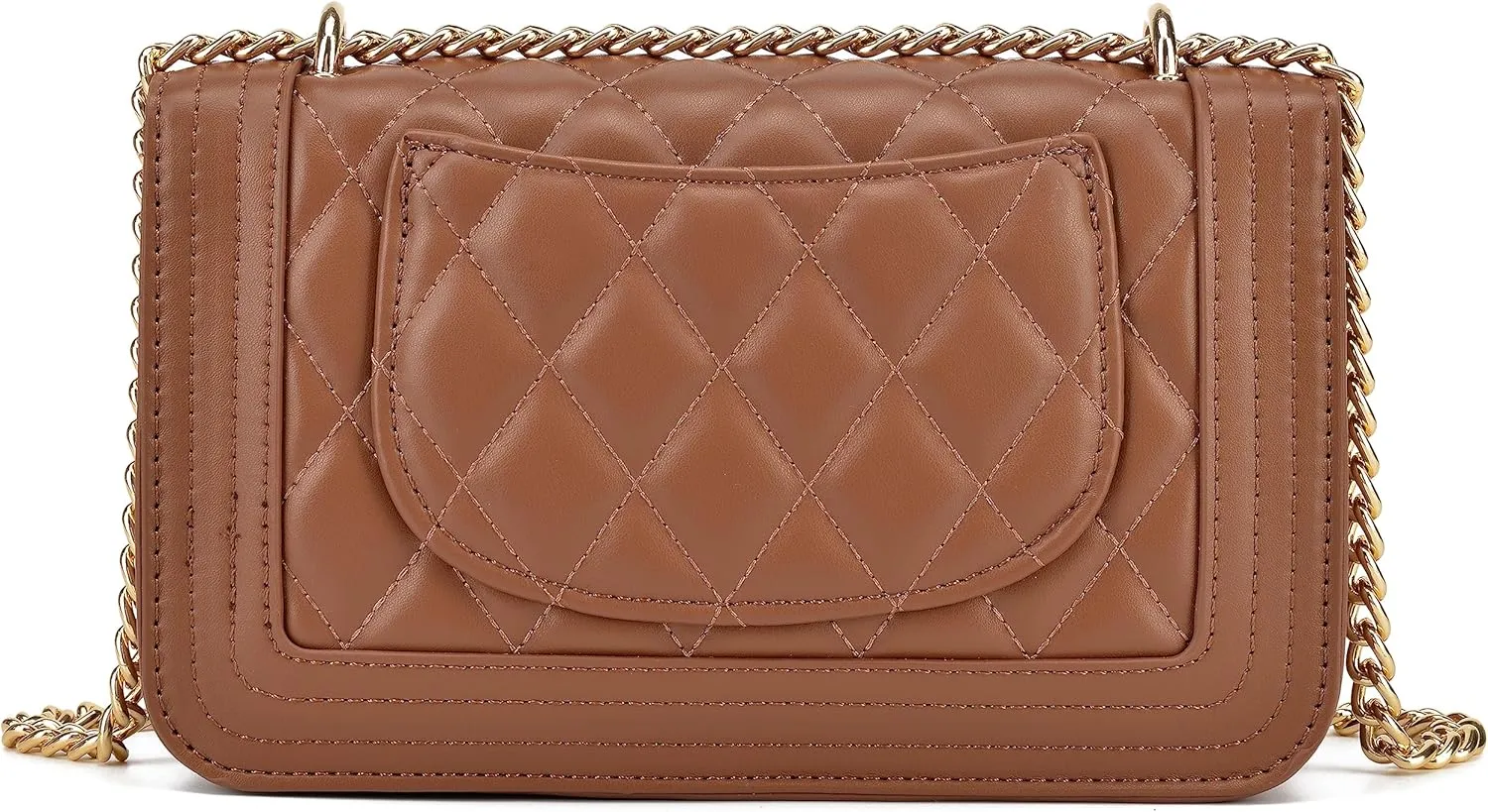 lola mae Crossbody Bags for Women Fashion Quilted Shoulder purse with Convertible Chain Strap Classic Satchel Handbag