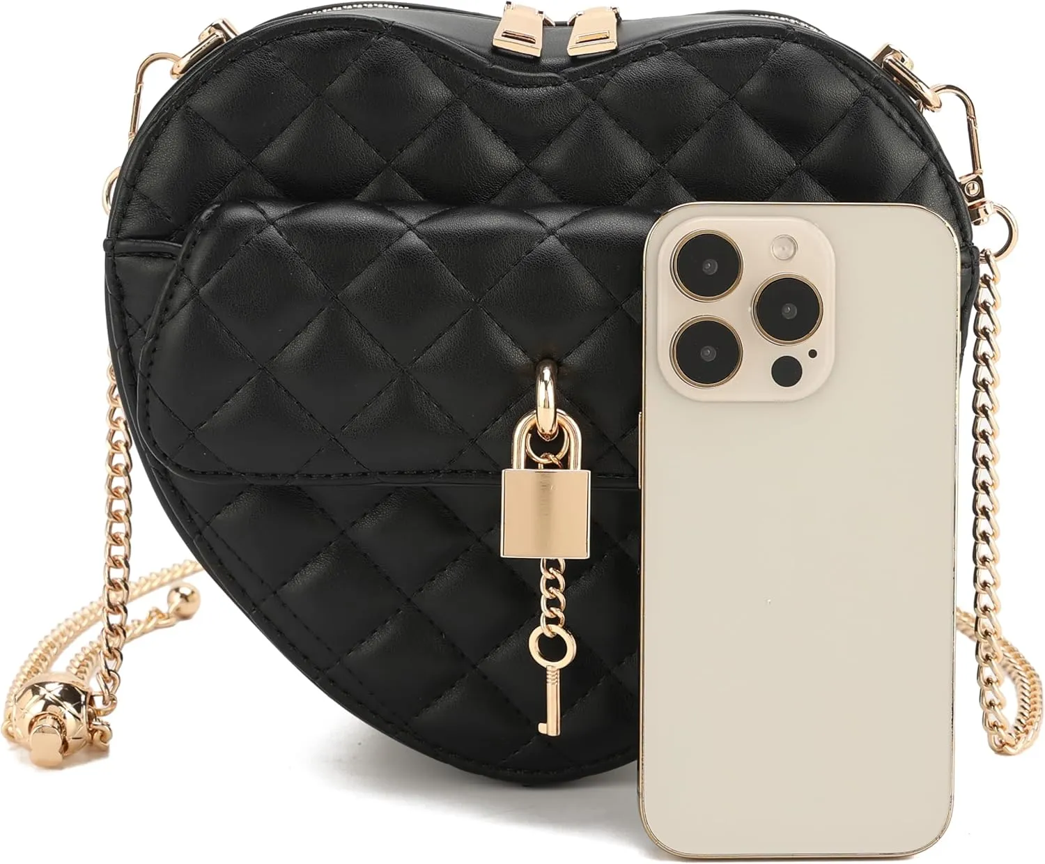 lola mae Heart Shape Satchel Crossbody Purse for women Zip Around Shoulder Bag