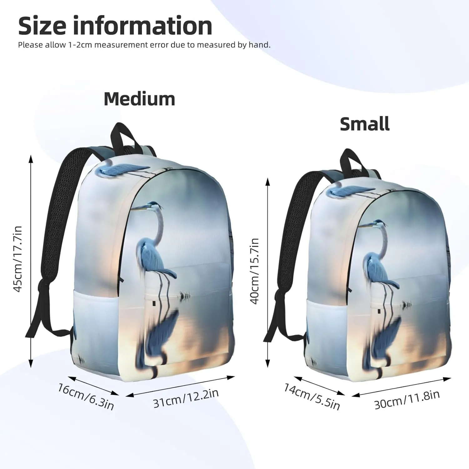 Loon Nature Bird print Large Laptop Backpack for Women, Work Business Backpacks College Bookbag for School