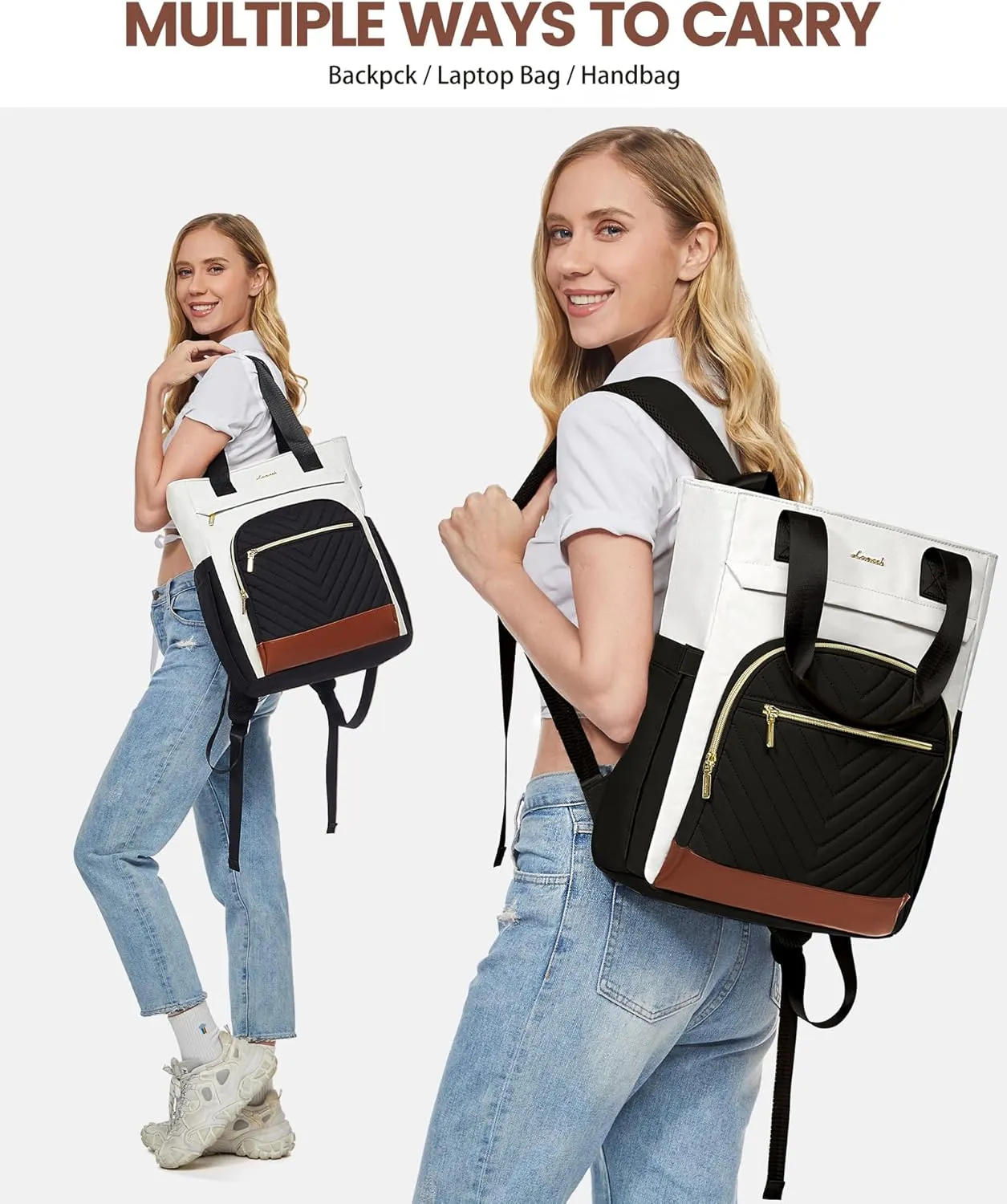LOVEVOOK Laptop Backpack for Women, 15.6 Inch Work Laptop Bag Teacher Nurse Backpack, Wide Open Travel Tote Backpack Purse Business Computer Daypack