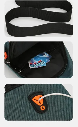 LUTFI Sling Bag Sling Backpack Crossbody Bag Chest Bag Shoulder Bag Men Fashion Waterproof Convertible Lightweight Daypack Casual Travel Hiking Outdoor Sports (Blue)