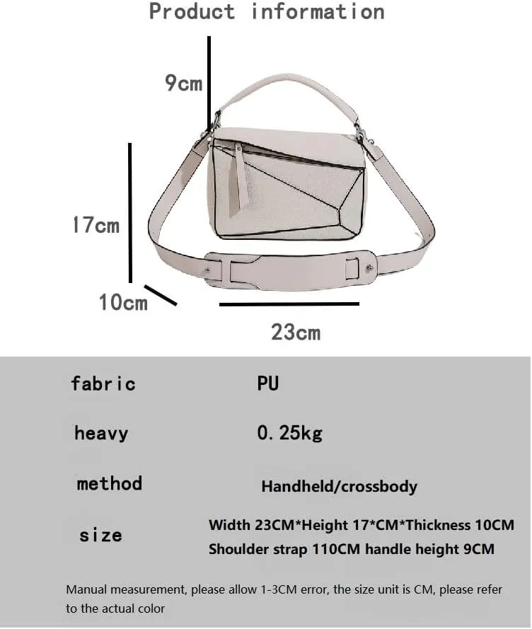 Lychee pattern with embossed bags cow leather puzzle purses shoulder crossbody handbags for women