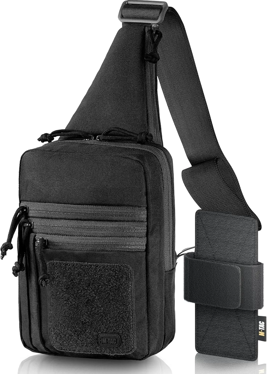 M-Tac Tactical Sling Bag for Men - Crossbody Concealed Carry Bag Chest Pack - Black Mens Crossbody Holster Bag