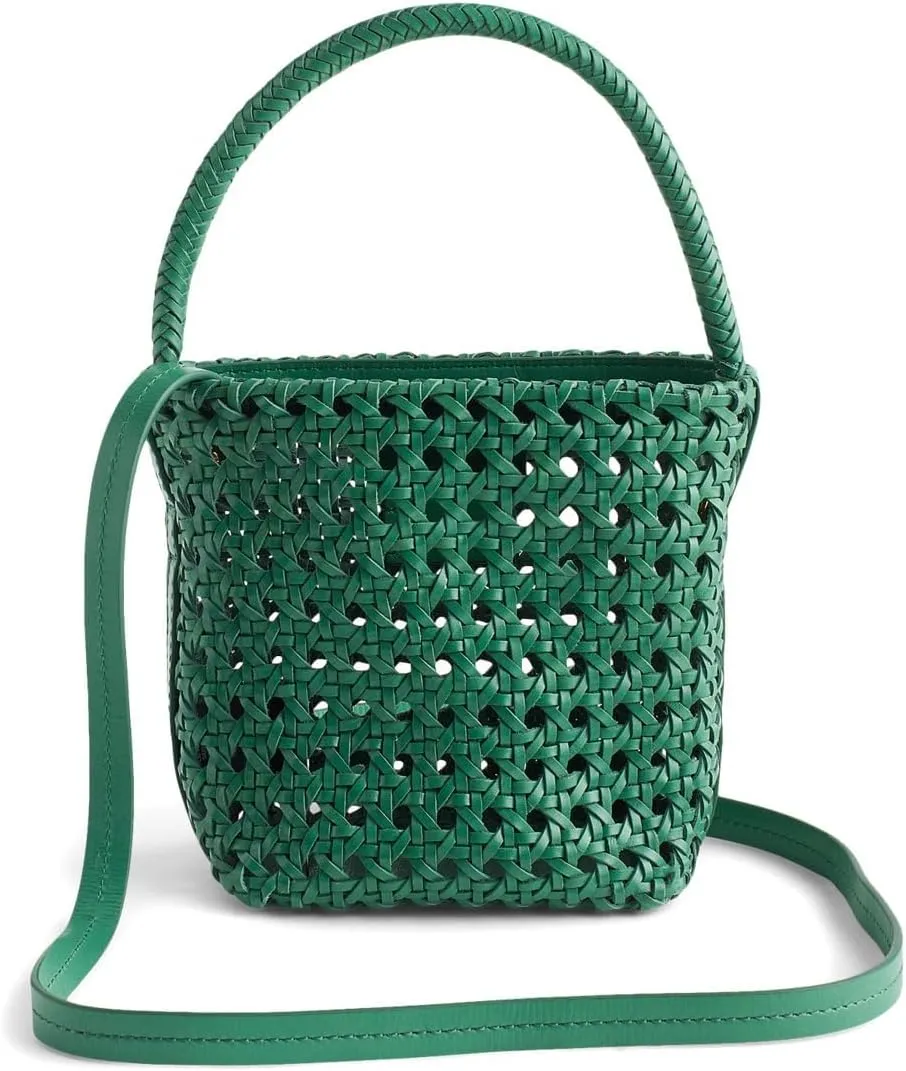Madewell Micro Caning Bucket, Lagoon Green