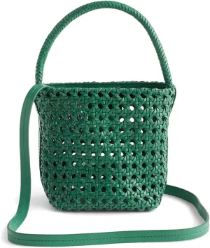 Madewell Micro Caning Bucket, Lagoon Green
