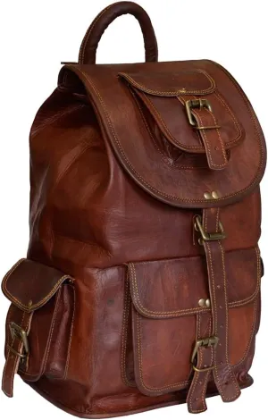 Madosh, Perfect Genuine Leather Rucksack Backpack Luggage Hiking Camping Travel Shoulder Bag
