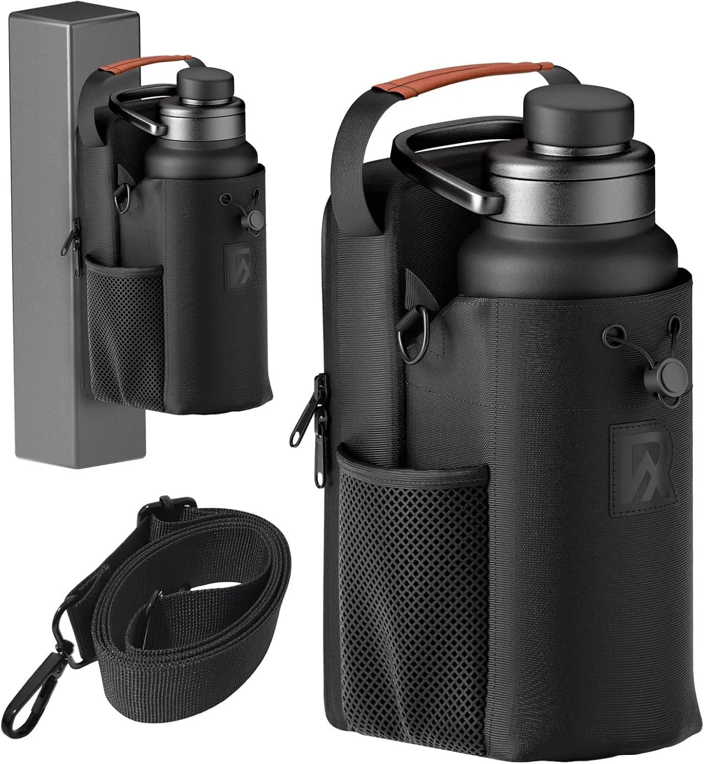 Magnetic Gym Bag Sling Bag for Men/Women,Magnetic Water Bottle Gym Bag Company,Cross Body Water Bottle Holder Bags for Travel, Work and Sports,Gym Accessories